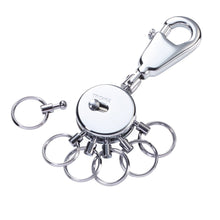 Troika Patent Exchangeable Rings Quick Release Keyring in Shiny Chrome