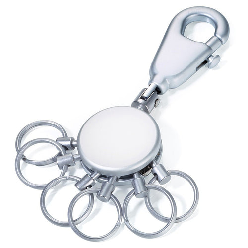 Troika Patent Quick Release Keychain with 6 Exchangeable Rings Mat Chrome