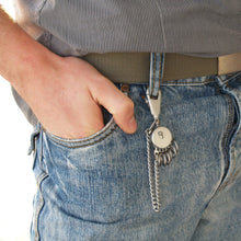 Troika Patent Quick Release Keychain with Security Belt Chain Mat Chrome Finish