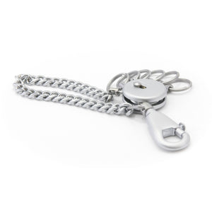 Troika Patent Quick Release Keychain with Security Belt Chain Mat Chrome Finish