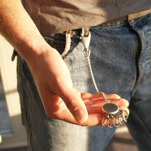 Troika Patent Quick Release Keychain with Security Belt Chain Mat Chrome Finish