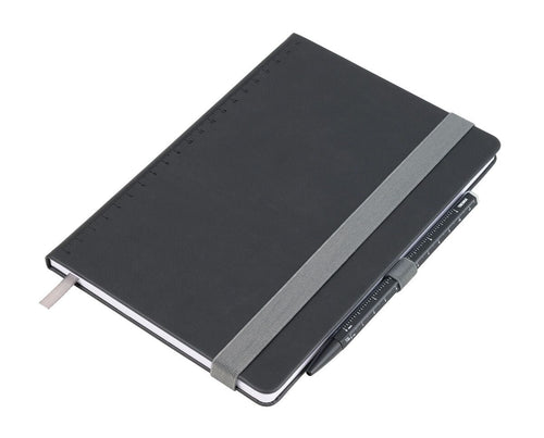 Troika Slimpad A5 Dot Grid Notebook with Construction Basic Pen Black