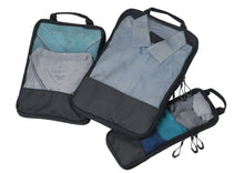 Troika Tarpaulin Compression Packing Cubes Set of 3 Black