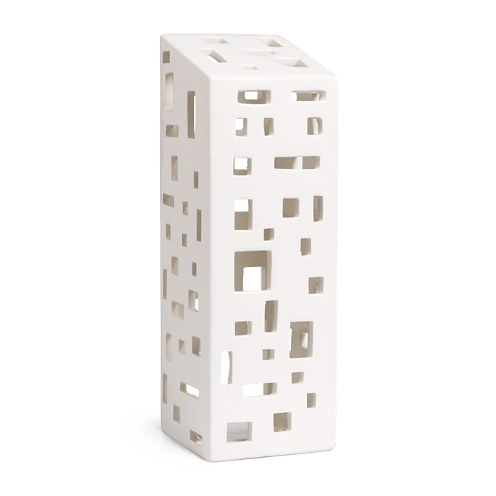 Kähler Urbania Candle Lighthouse High Building, White, H: 8.7