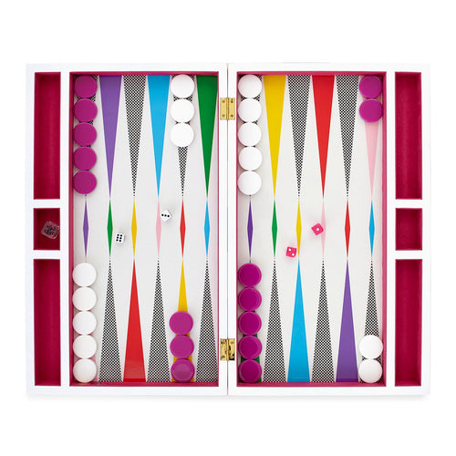 Jonathan Adler Checkerboard Backgammon Set Multicolor