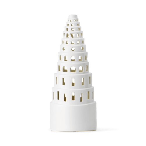 Kähler Urbania Candle Lighthouse High Tower, White, H: 8.9