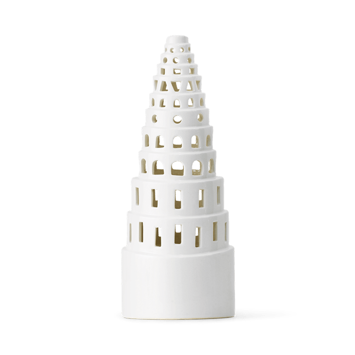 Kähler Urbania Candle Lighthouse High Tower, White, H: 8.9