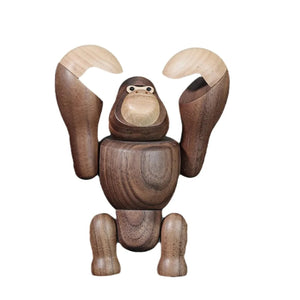 Wooden Gorilla Figurine