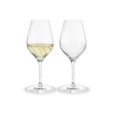 Holmegaard Cabernet Lines White Wine Glass, Clear, 12.2 Oz, 2 Pcs.