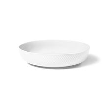 Lyngby Porcelæn Rhombe Serving Bowl, White, Ø: 11.3"
