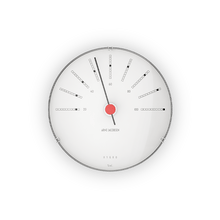 Arne Jacobsen Bankers Hygrometer, White, Ø: 4.7"