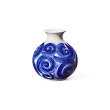 Kähler Tulle Vase, Blue, H: 4.1"