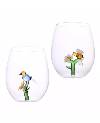 Botanical Water/Wine Glass Set/2