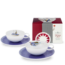 Tea with Alice Set of Two Teacups and Saucers
