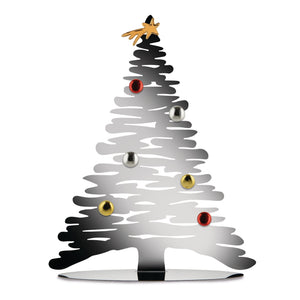 Alessi Bark for Christmas magnetic tree in polished stainless steel, small verson.