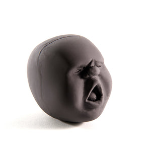Stress ball with a funny face designed by Makiko Yoshida. Hand made in Japan.