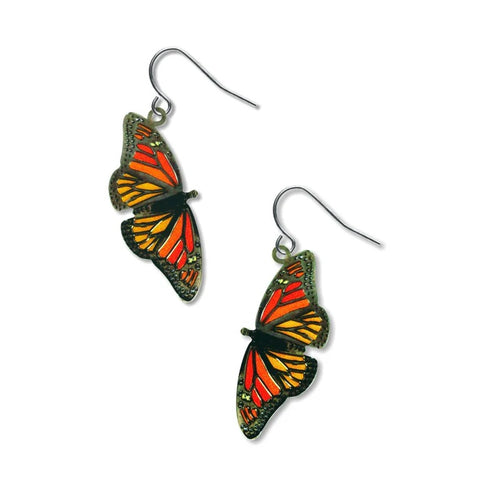 Art and Architectural Earrings Monarch Butterfly