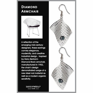 Art and Architectural Earrings Diamond Armchair