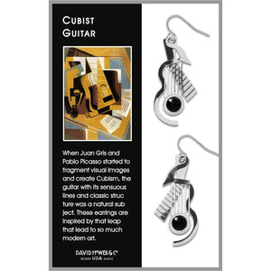Art and Architectural Earrings Cubist Guitar