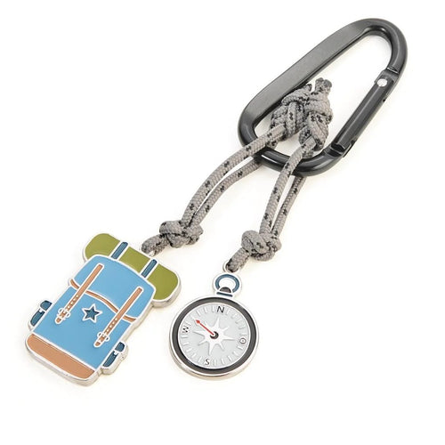 Keyring Carabiner with Backpacking Charms
