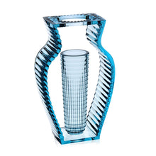 Kartell I Shine vase in blue PMMA.