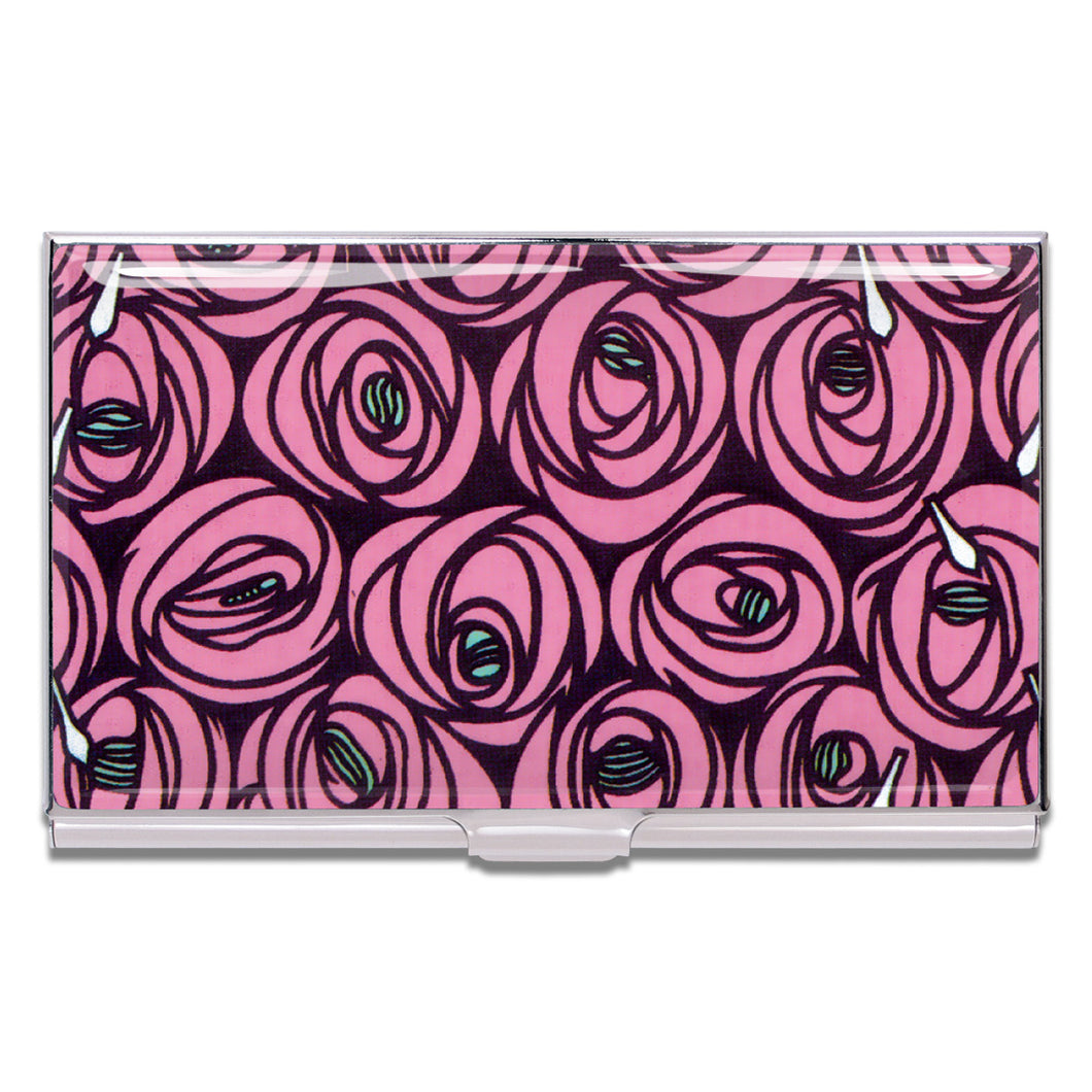 Business or Credit Card Holder Roses by Charles Rennie Mackintosh