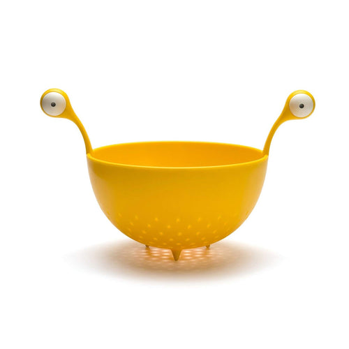 OTOTO Spaghetti Monster Colander/Strainer, yellow, plastic.