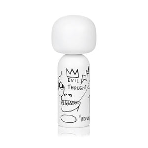 Lucie Kaas Kokeshi Doll - Jean-Michel Basquiat, Evil Thoughts White
