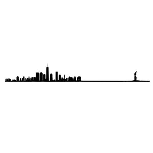 The Line City Skyline Silhouette New York