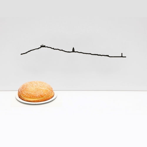 The Line - Steel city skyline silhouette of Saint-Tropez, France, 19.5