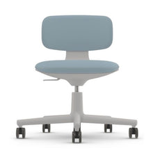 Vitra Rookie Office Swivel Chair - Seat Shell Soft Grey / Volo Ice Blue