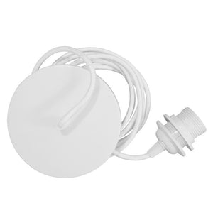 9'10" foot white textile cord canopy set for ceiling light fixtures. Designed for use with 60W Vita lights/lamp shades.