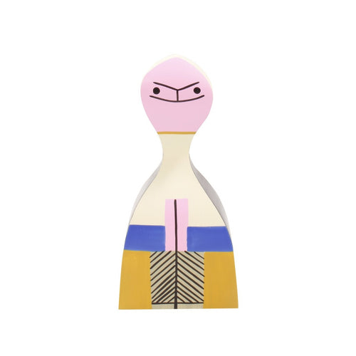 These hand painted wooden dolls made out of solid fir. The colorful design is inspired by Alexander Girard’s home in Santa Fe.