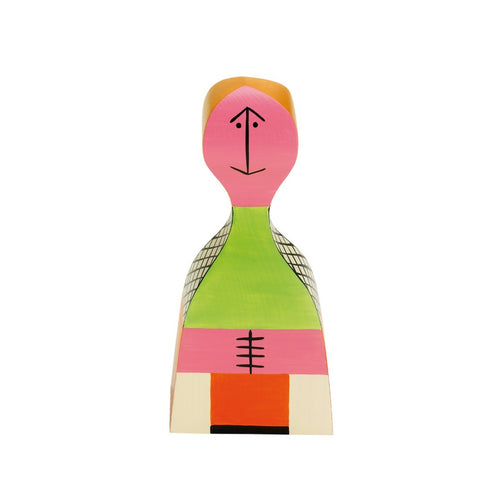 These hand painted wooden dolls made out of solid fir. The colorful design is inspired by Alexander Girard’s home in Santa Fe.