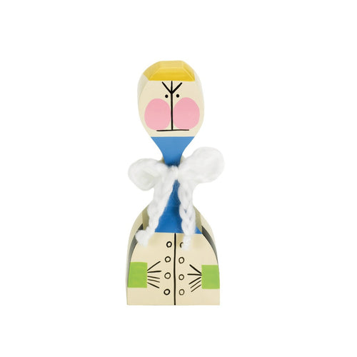 These hand painted wooden dolls made out of solid fir. The colorful design is inspired by Alexander Girard’s home in Santa Fe.