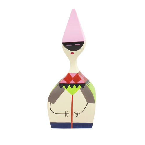 These hand painted wooden dolls made out of solid fir. The colorful design is inspired by Alexander Girard’s home in Santa Fe.