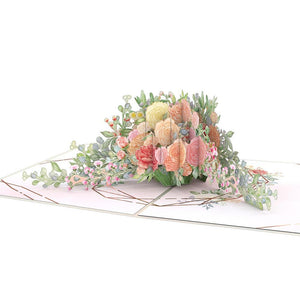 Pop Up Greeting Card Wedding Florals