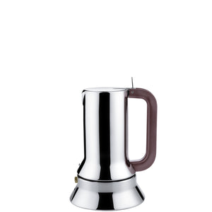 Espresso coffee maker in 18/10 stainless steel. Magnetic steel bottom suitable for Gas, Electric or Induction cooking.