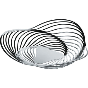 Stainless steel waves create a vortex in a concentric structure making an elegant centerpiece depicting movement. 