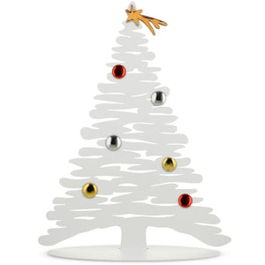 Alessi Bark for Christmas magnetic decorative tree in white epoxy resin, large version.