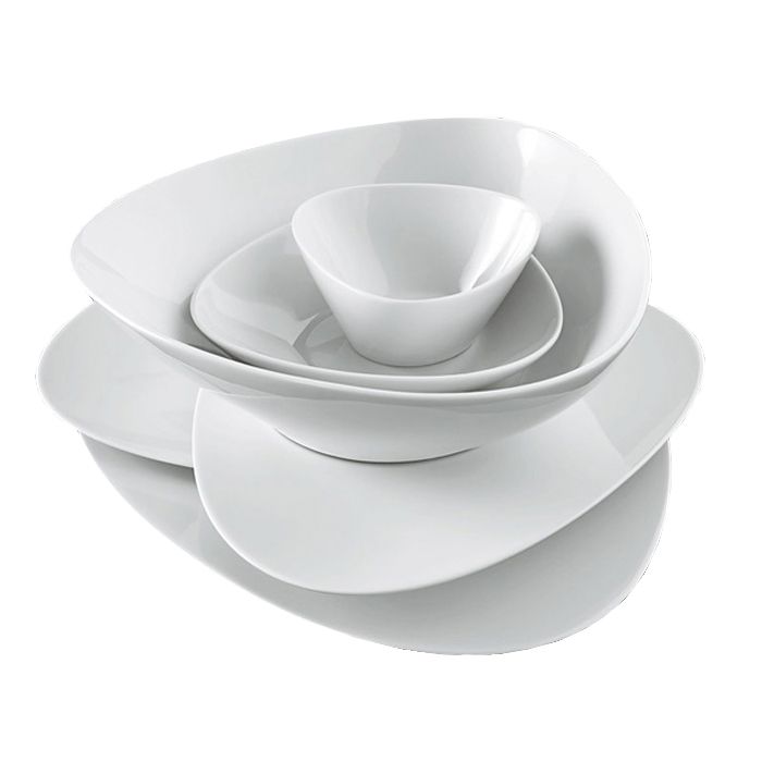 Alessi Colombina - Plato Plano De 12-14 X 10-34 Pulgadas Porcelana Blanca Juego De 6 Alessi Colombina - Plato Plano De 12-14 X 10-34 Pulgadas Porcelana Blanca Juego De 6