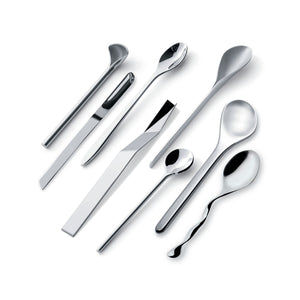 Set of 8 coffee spoons in 18/10 stainless steel mirror polished.