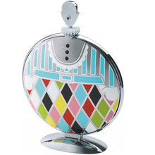 Folding cake stand in 18/10 stainless steel mirror polished with decoration.