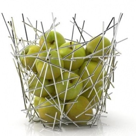 Corbeille à Fruits Blow Up FC02 Alessi - Design En Acier Inoxydable Poli - Frères Campana - Rangement Élégant Pour Table Ou Cuisine - 4