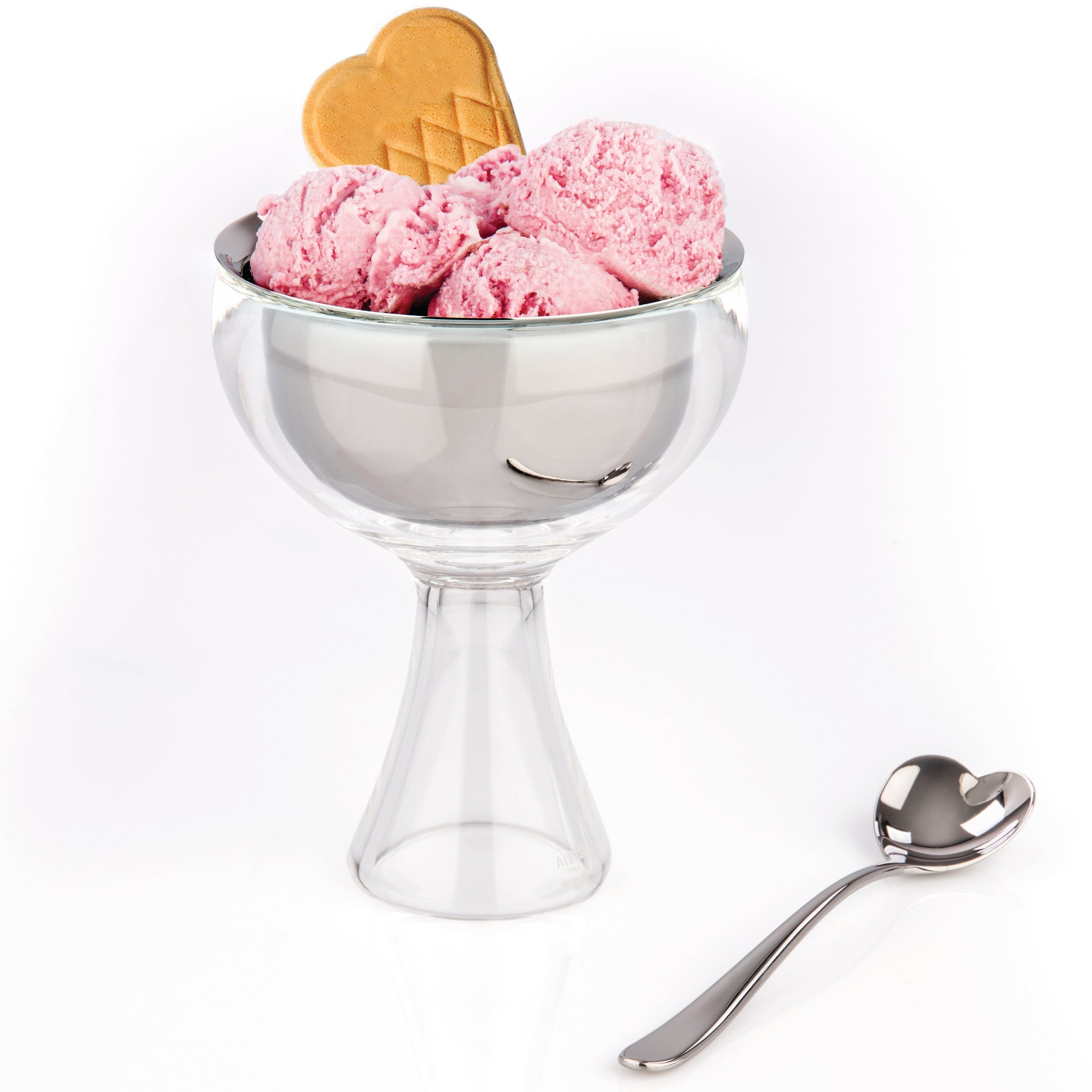 Big Love, Glass Bowl with Spoon, Fuchsia - Alessi @ RoyalDesign