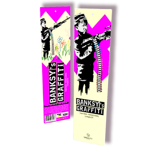 Banksy bookmark “Crayon Shooter”