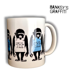 Banksy Ceramic Mug Laugh Now