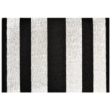 Chilewich Shag Bold Stripe Black and White Utility Mat