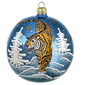 Christmas Tree Ornament Tiger in the Mountains
