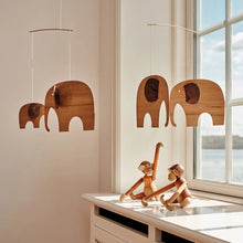 Mobile Elephant Party, Teak Wood